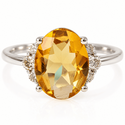 10K White Gold Oval Citrine & Diamond Accent Ring
Gold & Silver Pawn Shop