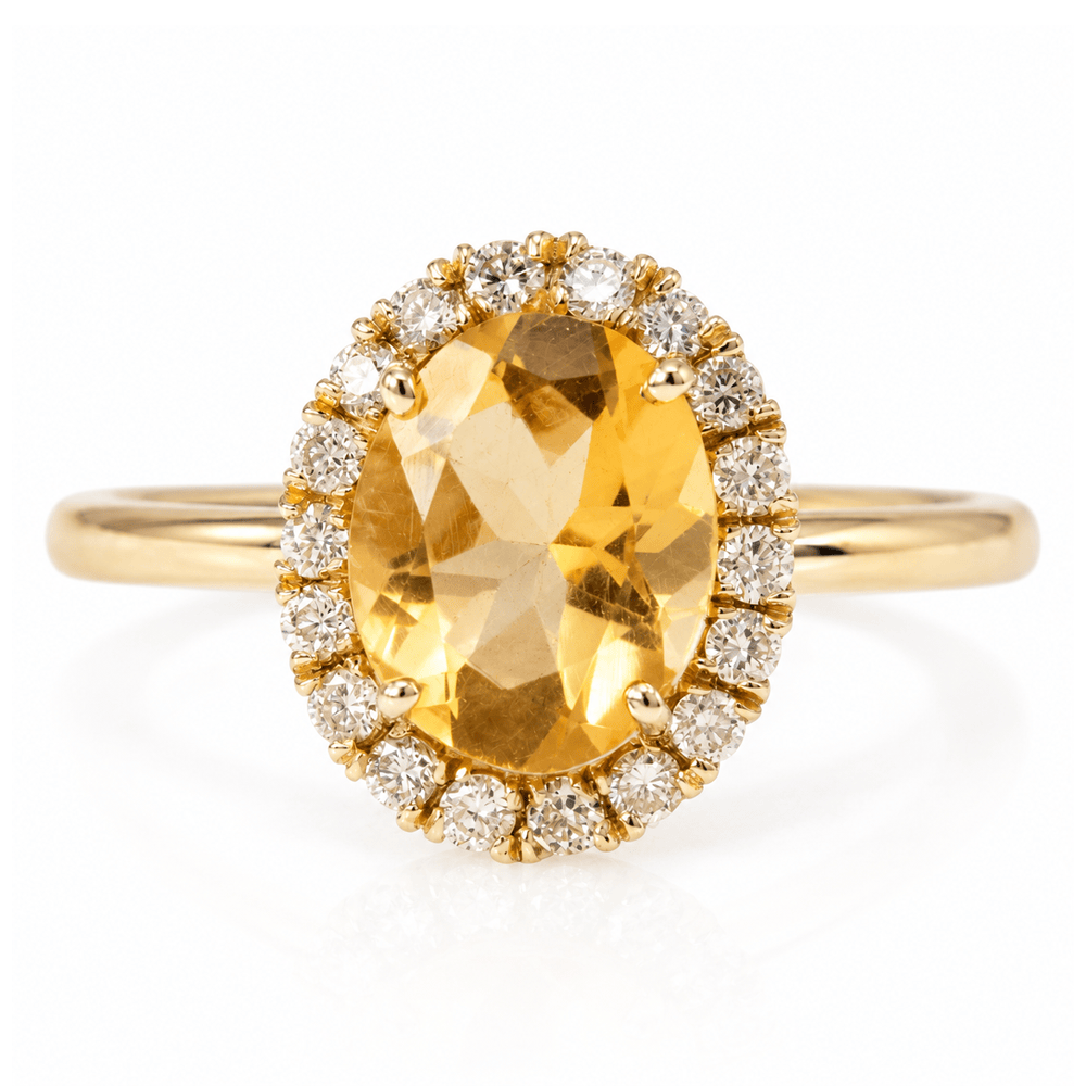 10K Yellow Gold Oval Citrine & Diamond Halo Ring
Gold & Silver Pawn Shop