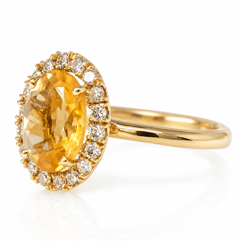 10K Yellow Gold Oval Citrine & Diamond Halo Ring
Gold & Silver Pawn Shop