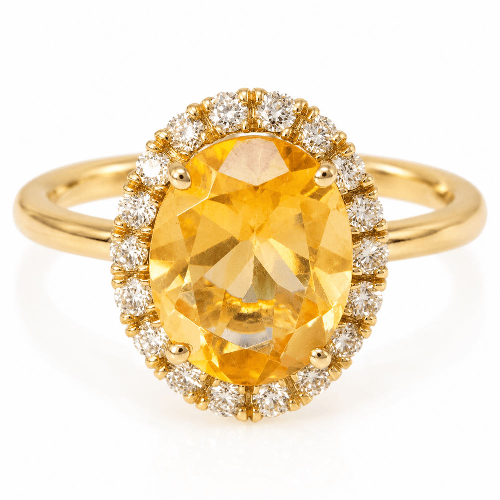 10K Yellow Gold Oval Citrine & Diamond Halo Ring
Gold & Silver Pawn Shop