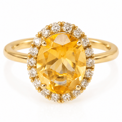 10K Yellow Gold Oval Citrine & Diamond Halo Ring
Gold & Silver Pawn Shop