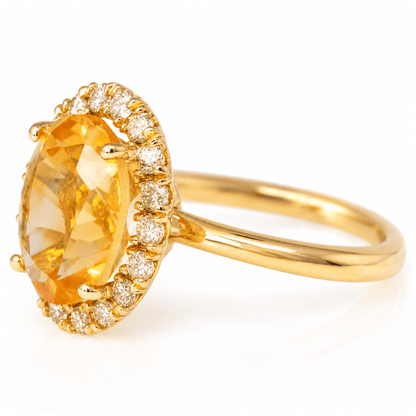 10K Yellow Gold Oval Citrine & Diamond Halo Ring
Gold & Silver Pawn Shop
