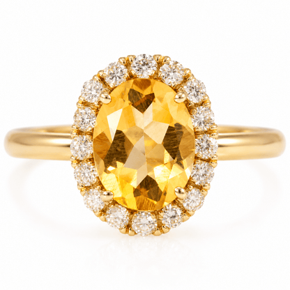 10K Yellow Gold Oval Citrine & Diamond Halo Ring
Gold & Silver Pawn Shop