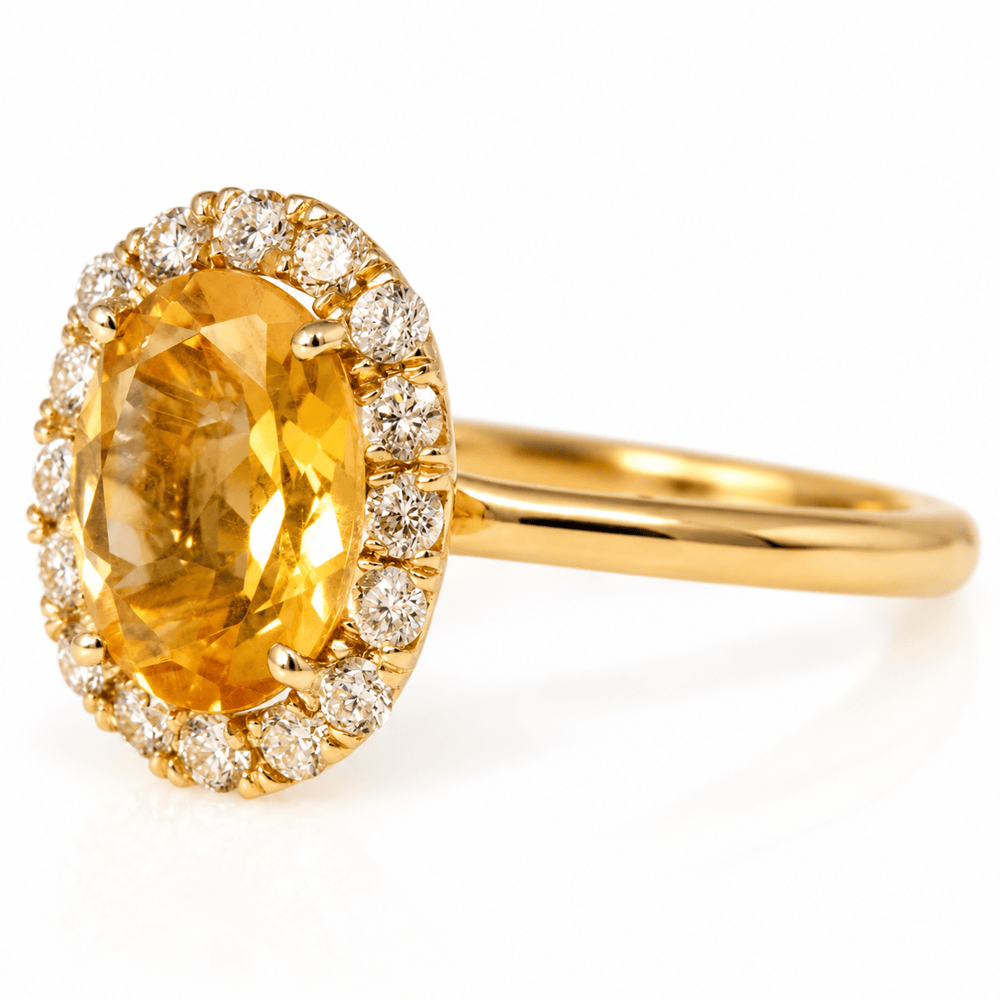 10K Yellow Gold Oval Citrine & Diamond Halo Ring
Gold & Silver Pawn Shop