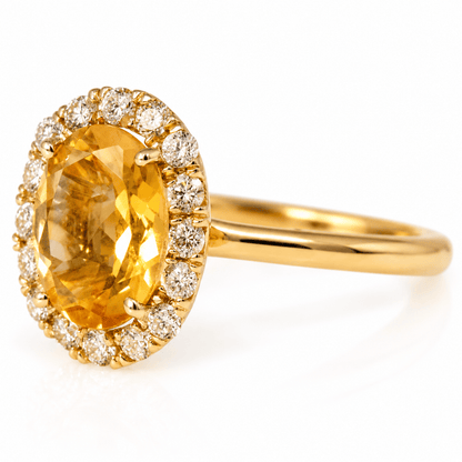 10K Yellow Gold Oval Citrine & Diamond Halo Ring
Gold & Silver Pawn Shop