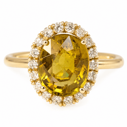 10K Yellow Gold Oval Tourmaline & Diamond Halo Ring
Gold & Silver Pawn Shop