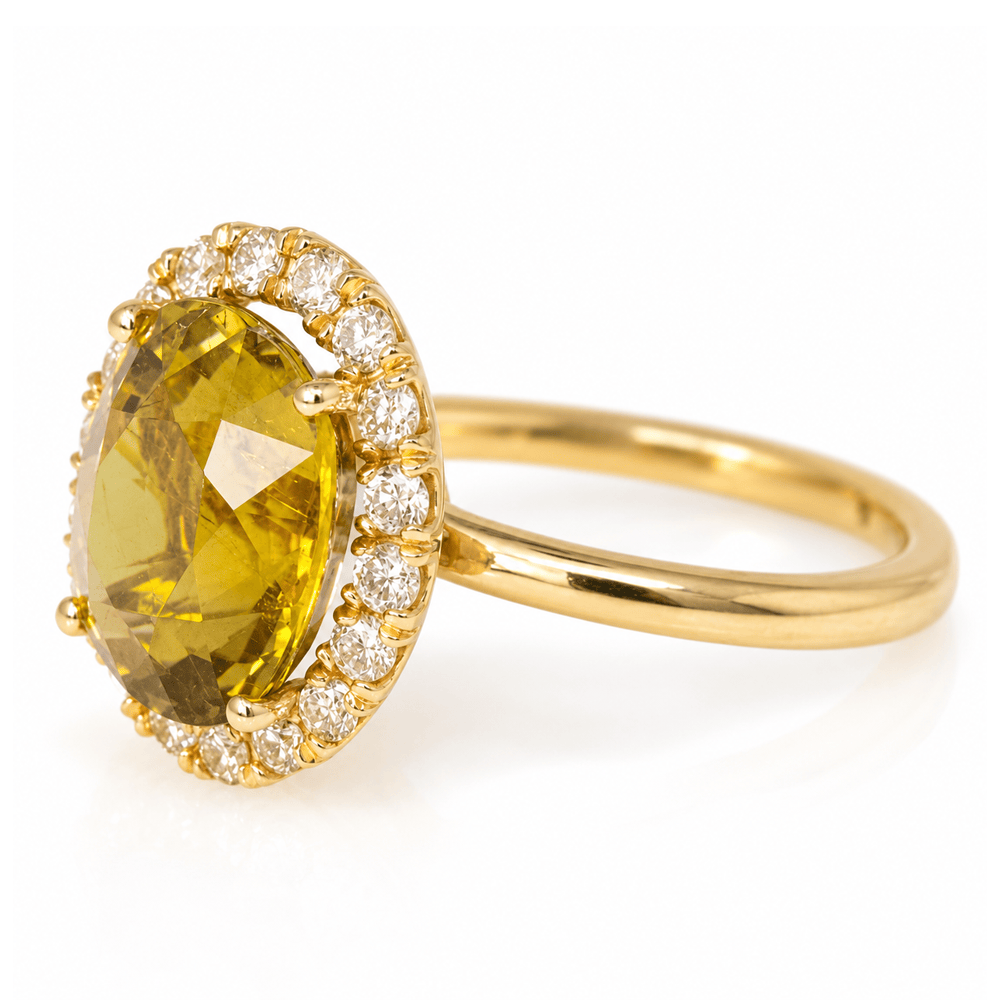 10K Yellow Gold Oval Tourmaline & Diamond Halo Ring
Gold & Silver Pawn Shop