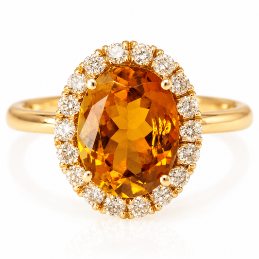 10K Yellow Gold Oval Tourmaline & Diamond Halo Ring
Gold & Silver Pawn Shop