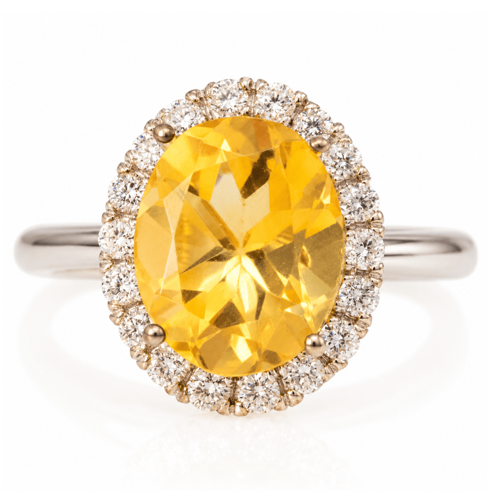 10K White Gold Oval Citrine & Diamond Halo Ring
Gold & Silver Pawn Shop