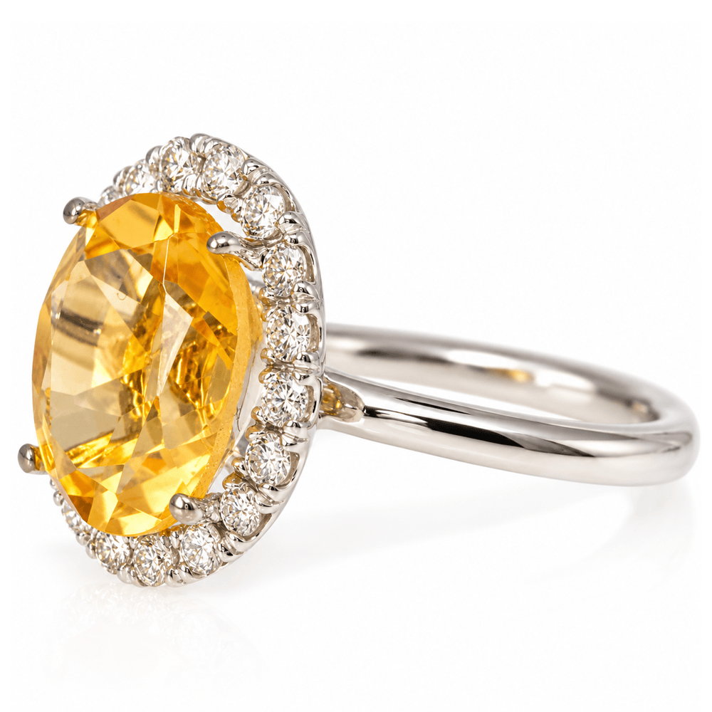 10K White Gold Oval Citrine & Diamond Halo Ring
Gold & Silver Pawn Shop