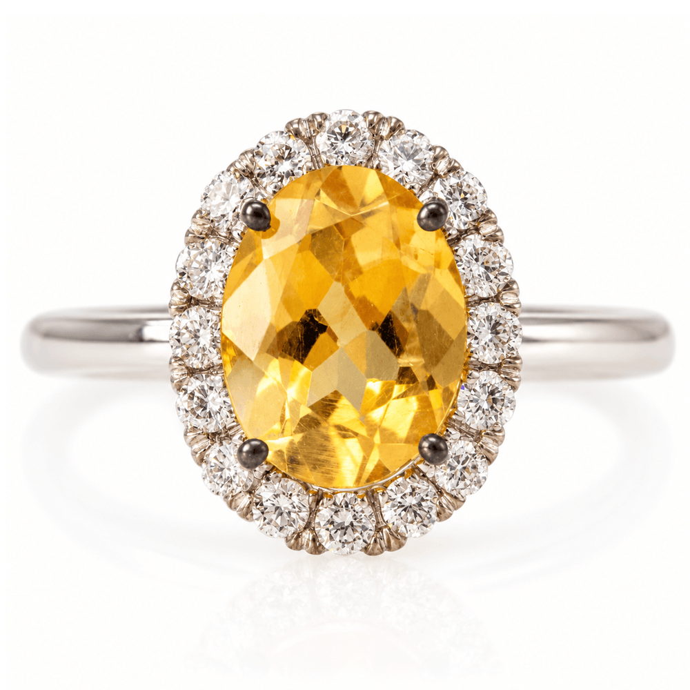 10K White Gold Oval Citrine Diamond Halo Ring
Gold & Silver Pawn Shop