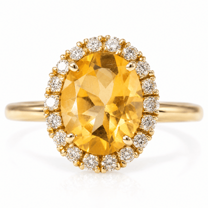 10K Yellow Gold Oval Citrine & Diamond Halo Ring
Gold & Silver Pawn Shop