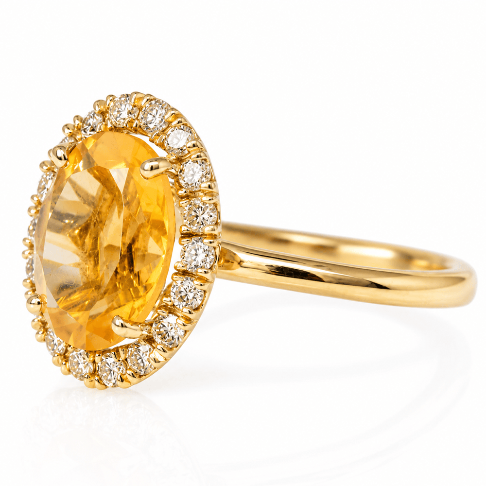 10K Yellow Gold Oval Citrine & Diamond Halo Ring
Gold & Silver Pawn Shop