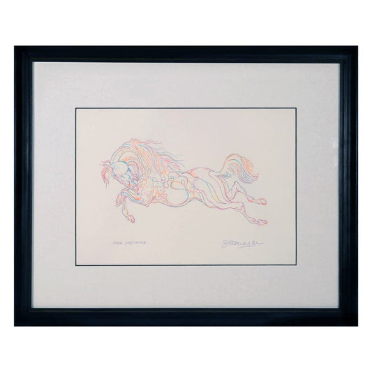 Guillaume Azoulay; Original Pen * Ink Drawing On Paper - 1 Horse Art Gold & Silver Pawn Shop