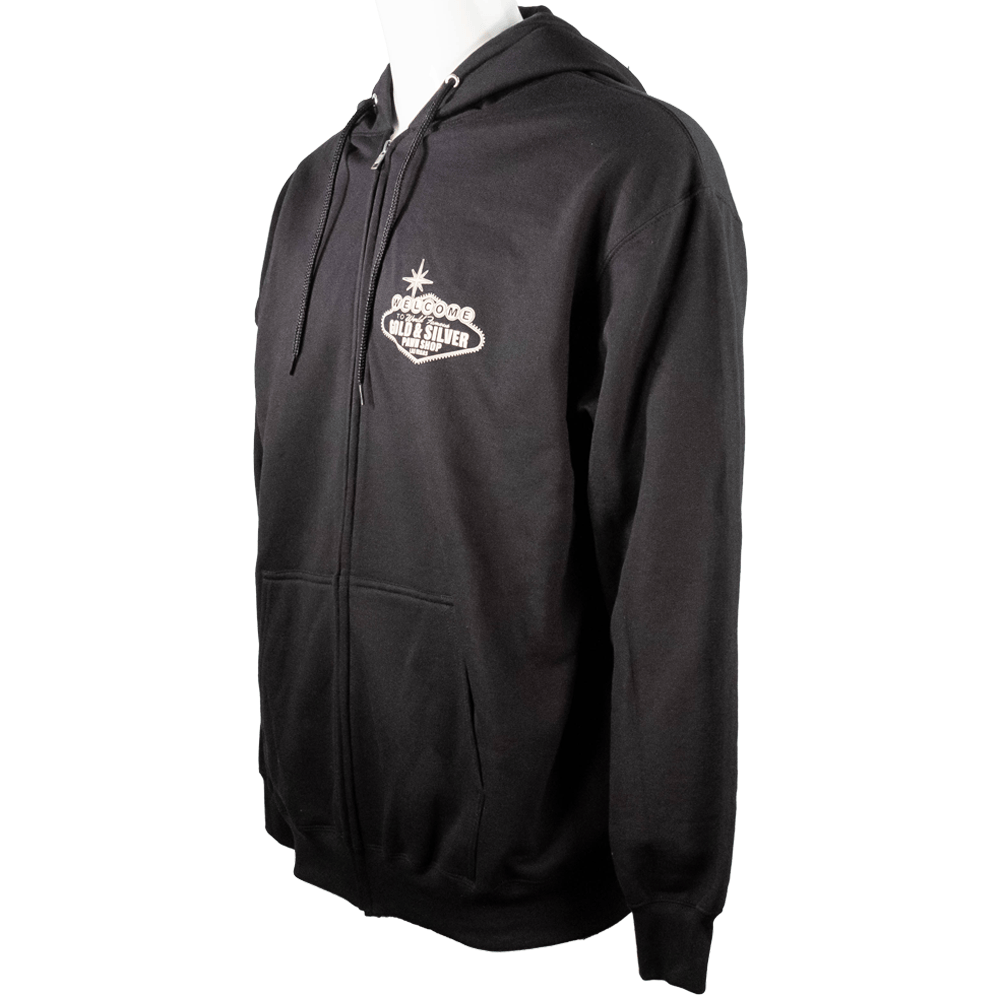 G&S Las Vegas Sign Black Zip-Up Hoodie G S Pawn