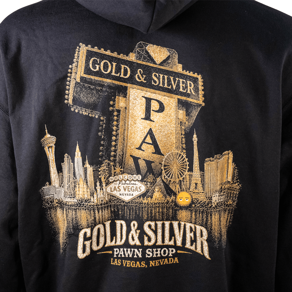 G&S Las Vegas Sign Black Zip-Up Hoodie G S Pawn
