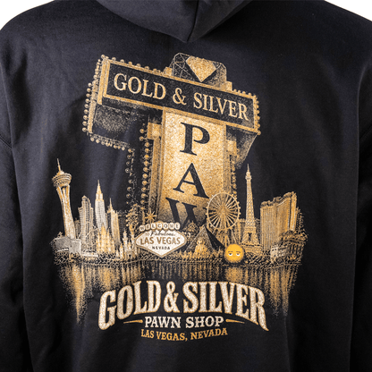 G&S Las Vegas Sign Black Zip-Up Hoodie G S Pawn