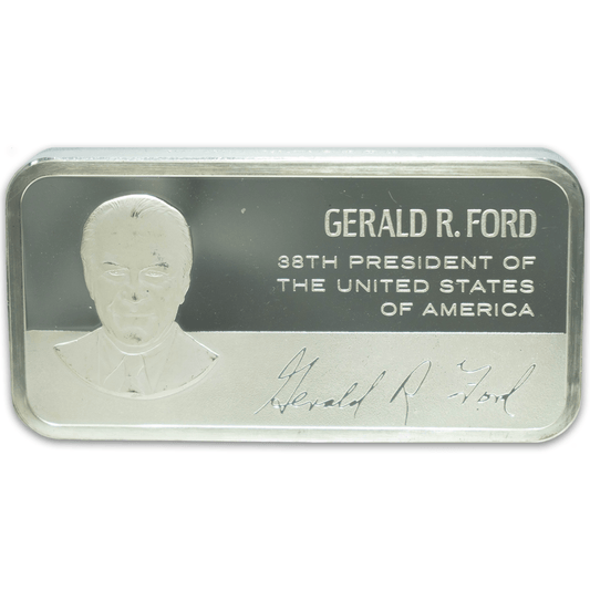 Gerald R. Ford Sterling 5000 Grains Bar (Read Description) Gold & Silver Pawn Shop