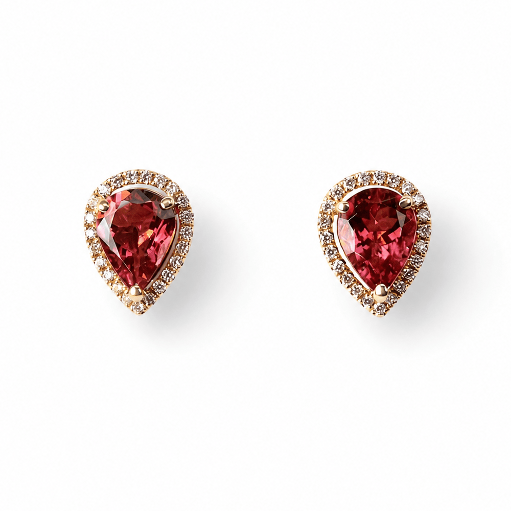 14K Yellow Gold Tourmaline & Diamond Halo Stud Earrings
Gold & Silver Pawn Shop