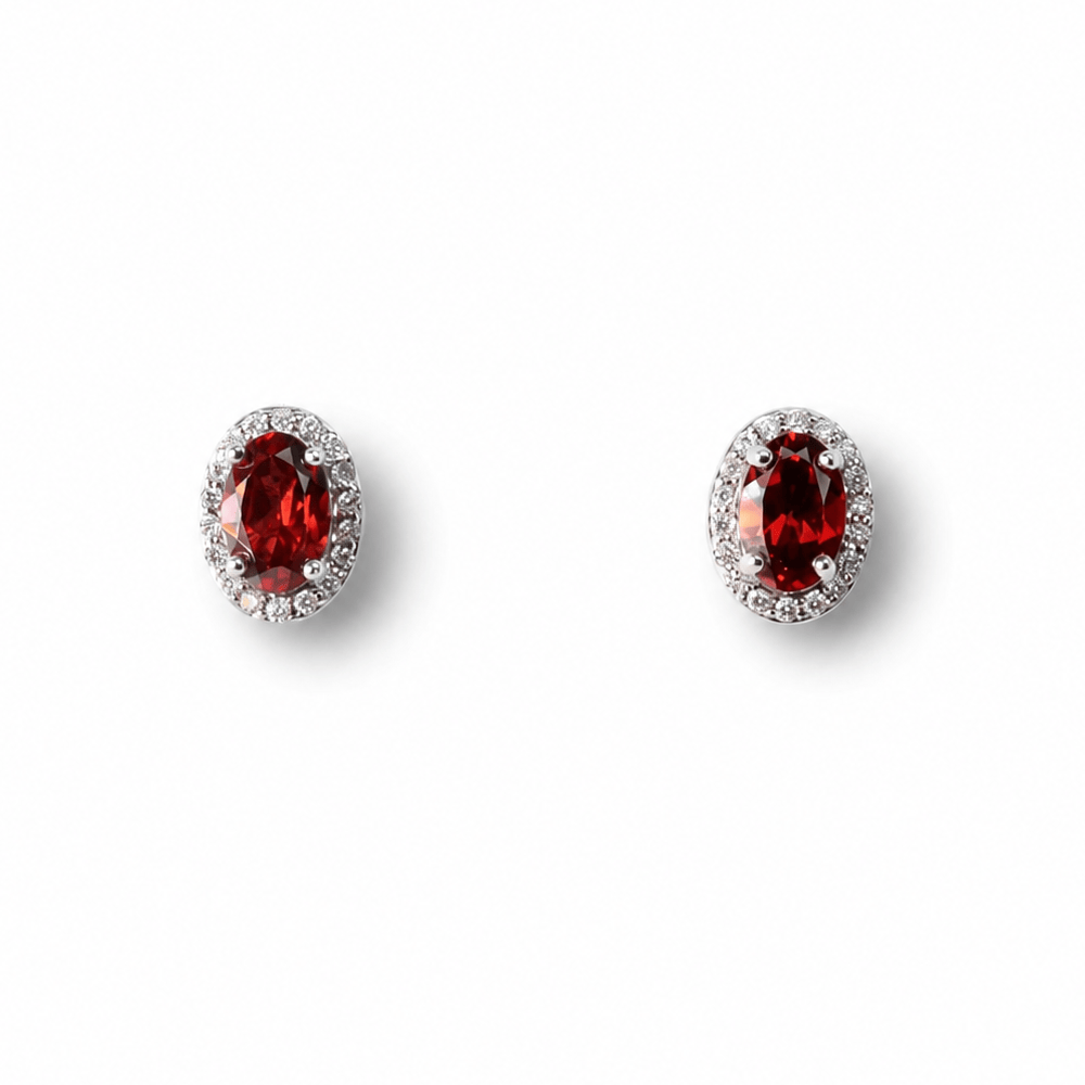 14K White Gold Garnet & Diamond Halo Stud Earrings
Gold & Silver Pawn Shop