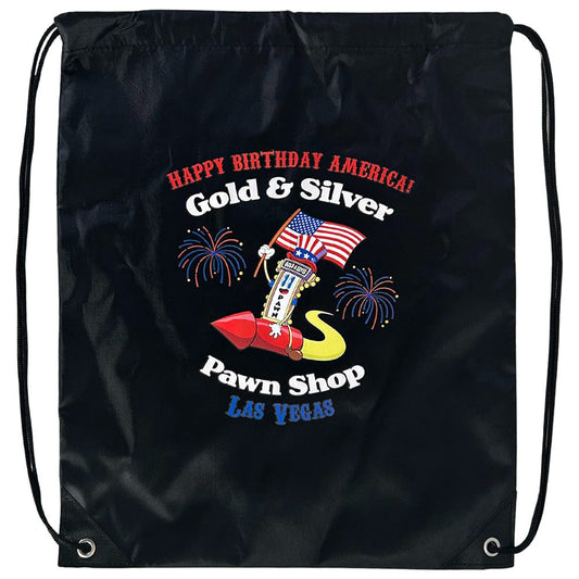 Gold & Silver Pawn Shop 4th of July Drawstring Bag Thumbnail