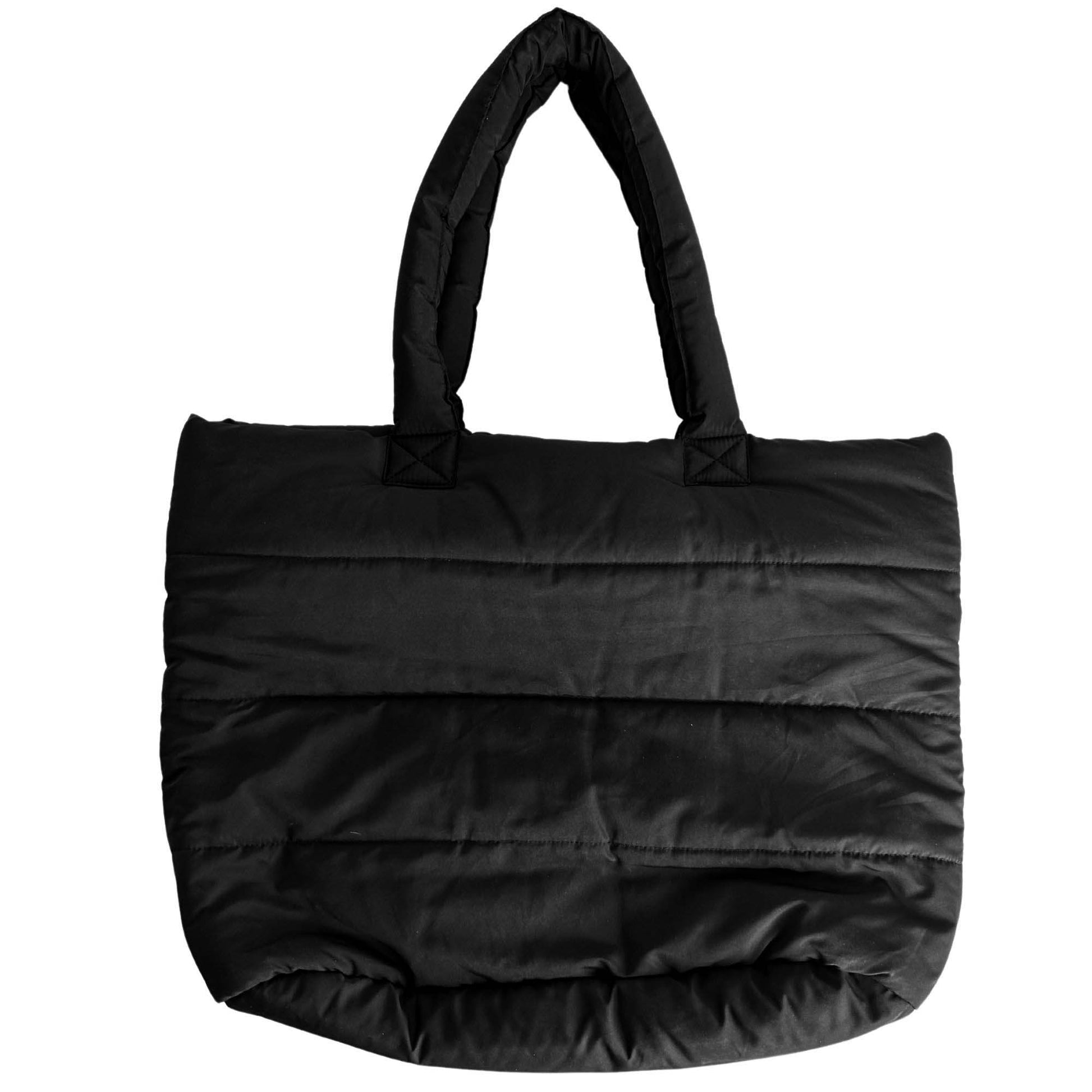 Gold & Silver Pawn Shop Black Puffer Bag Back