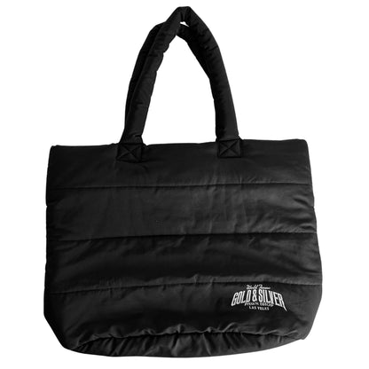 Gold & Silver Pawn Shop Black Puffer Bag ZOOM