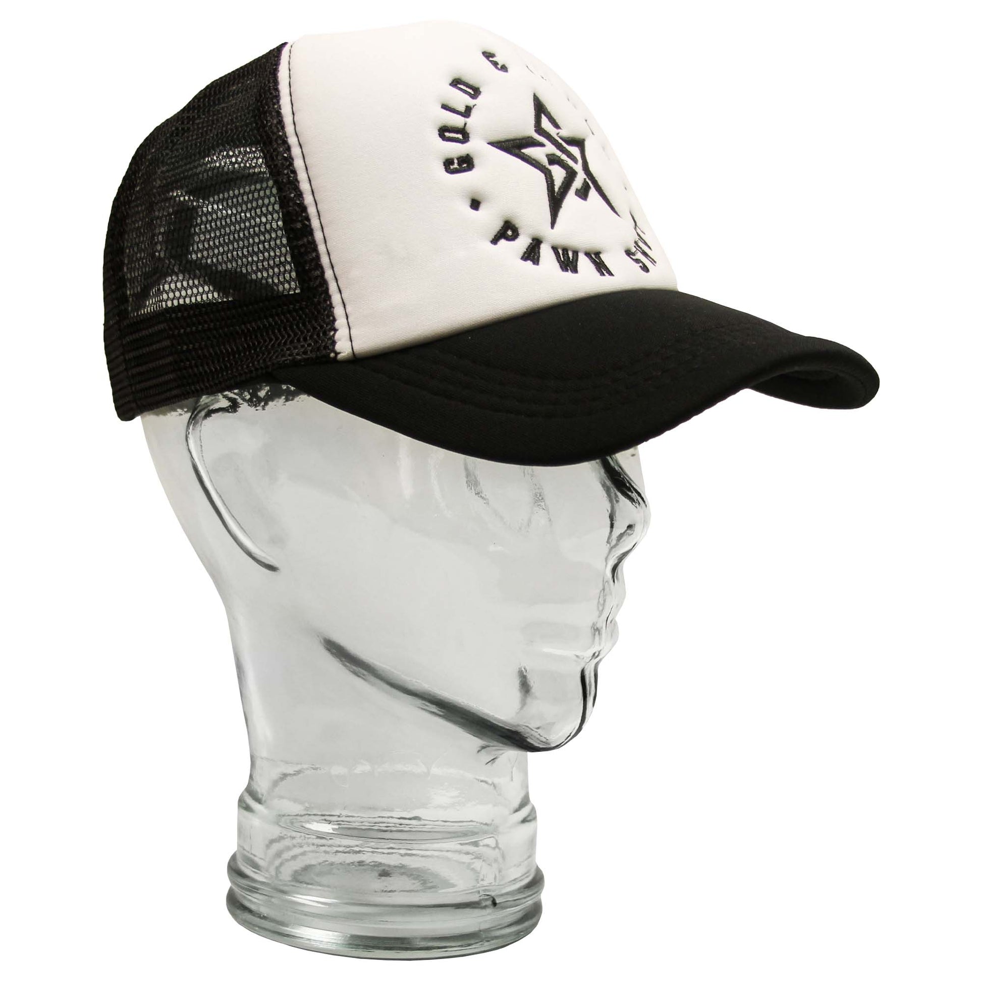 Gold & Silver Pawn Shop Black & White Mesh Back Cap Side