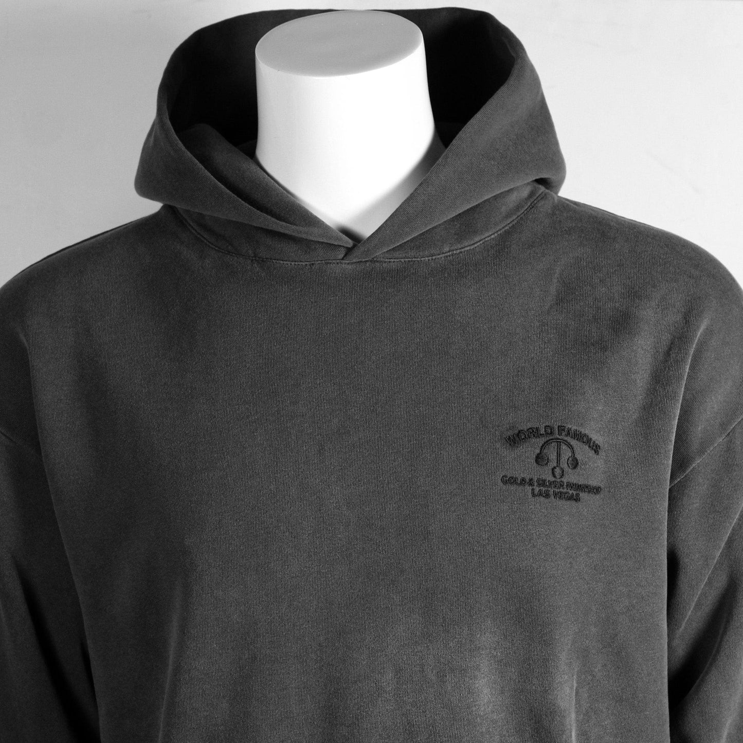 Gold & Silver Pawn Shop Charcoal Black Hoodie Close View