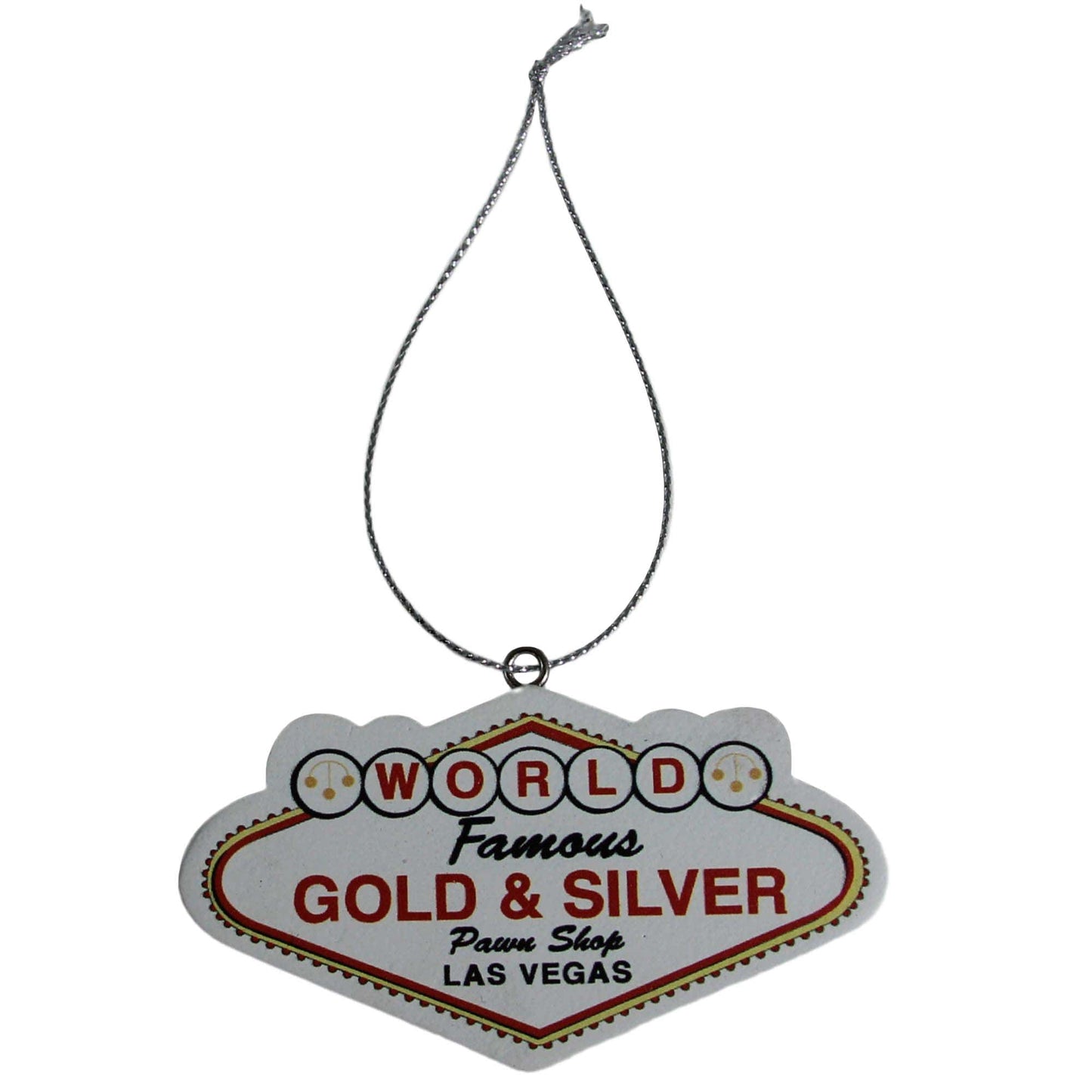 Gold & Silver Pawn Shop Vegas Sign Christmas Ornament