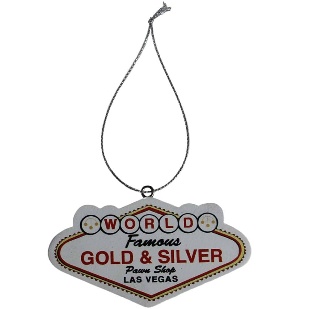 Gold & Silver Pawn Shop Vegas Sign Christmas Ornament