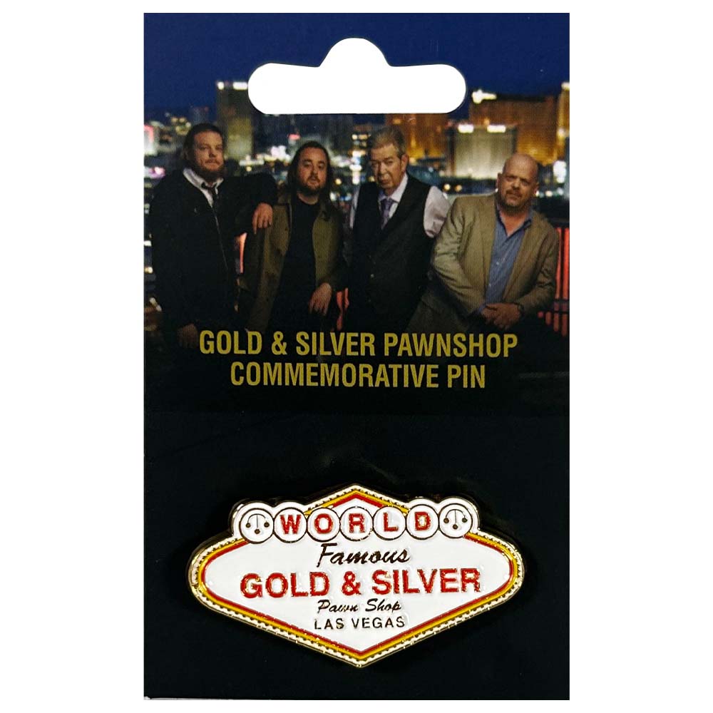 Gold & Silver Pawn Shop Commemorative Pins Sign