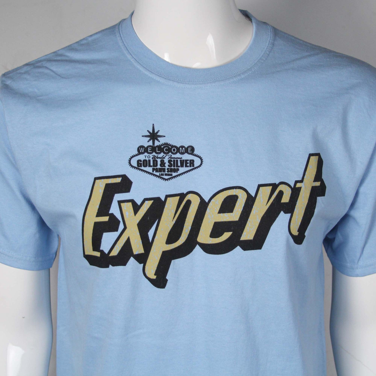 Gold & Silver Pawn Shop "Expert" Round Neck T-Shirt Word