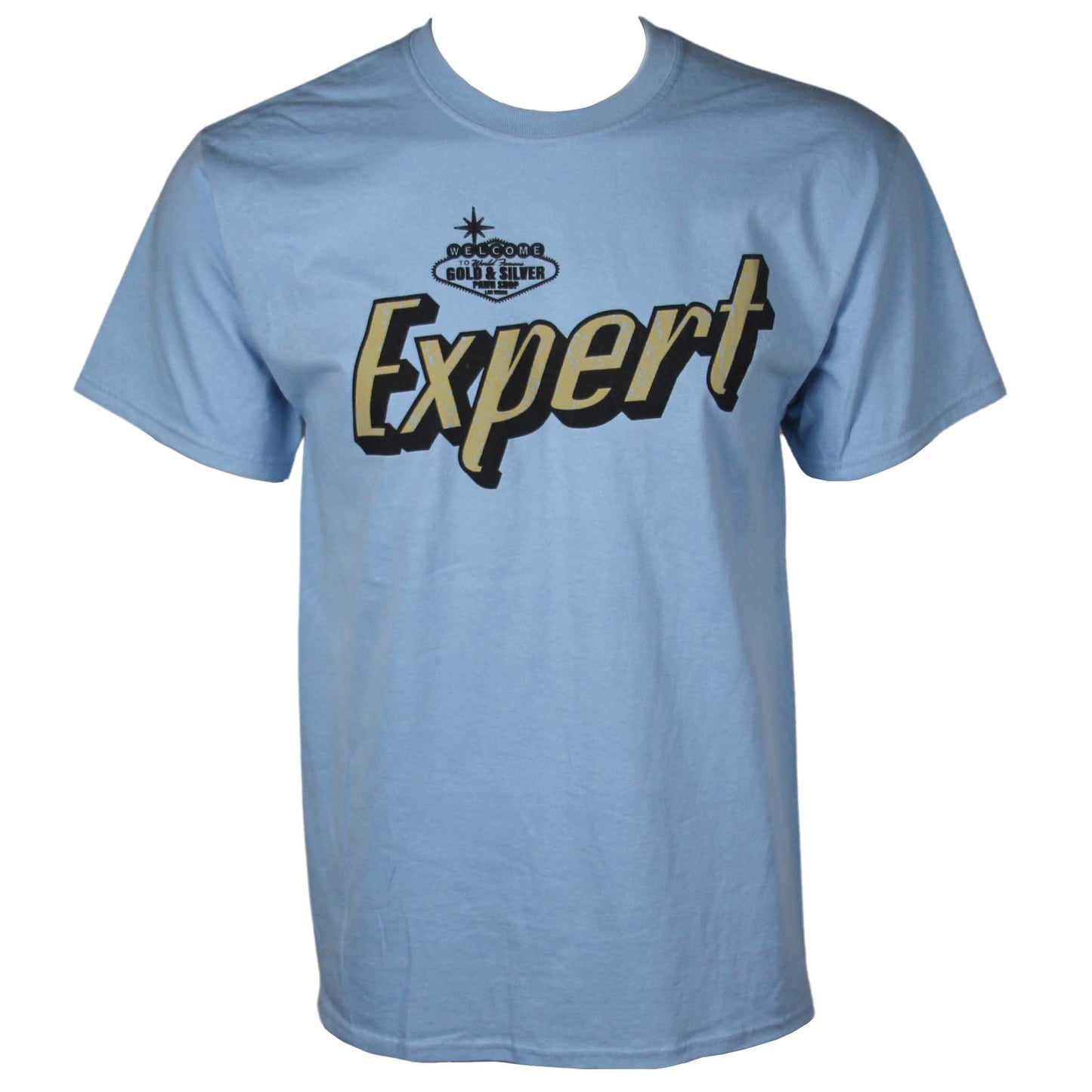 Gold & Silver Pawn Shop "Expert" Round Neck T-Shirt Blue