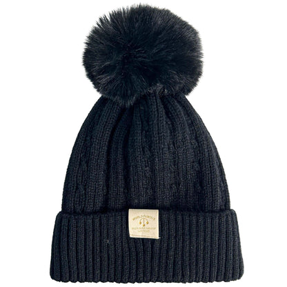 Gold & Silver Pawn Shop Knit Pom Pom Beanie Front