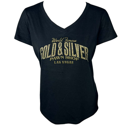 Gold & Silver Pawn Shop Ladies Rhinestone T-Shirt Thumbnail