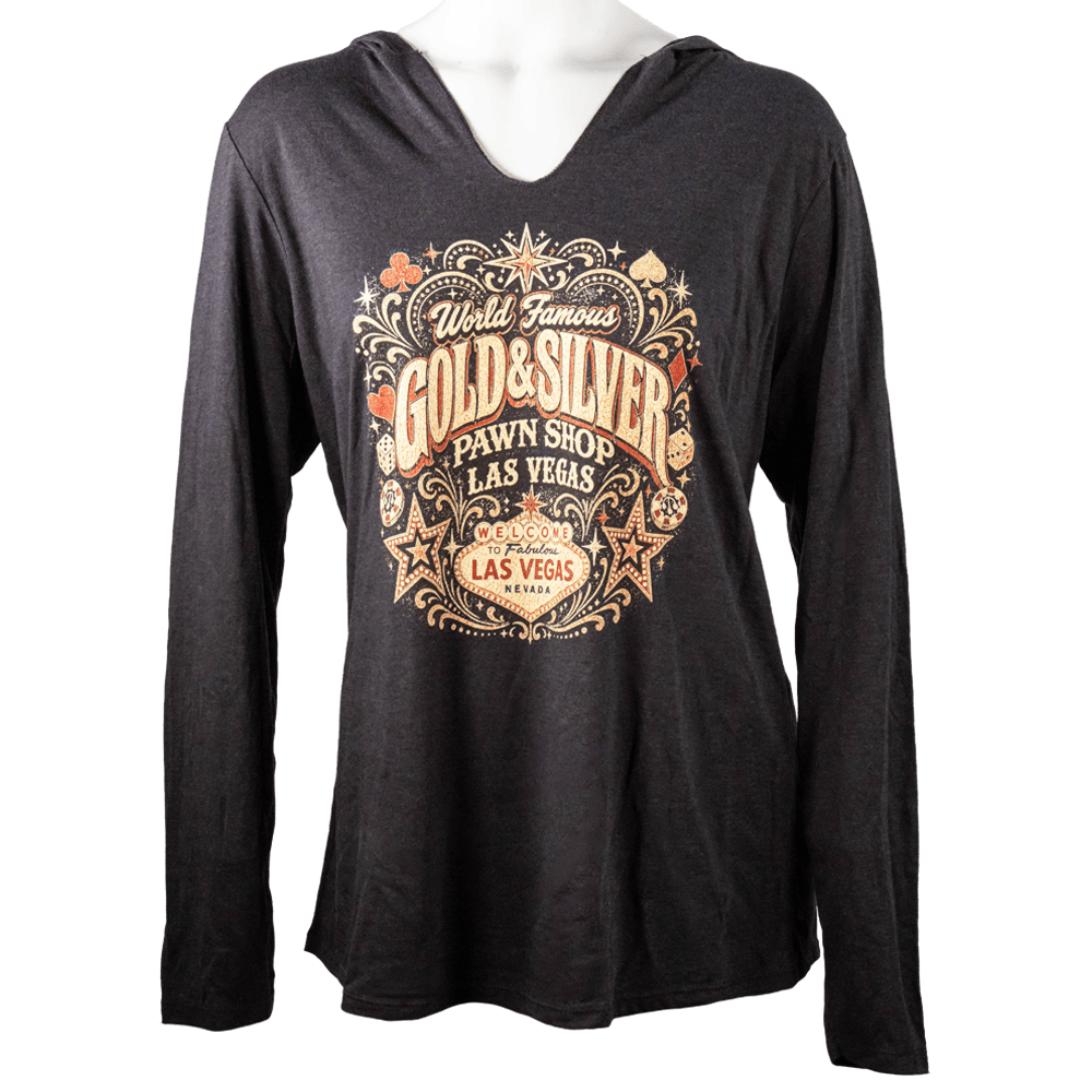 G&S Las Vegas Casino Graphic Hooded Long Sleeve G S Pawn Small