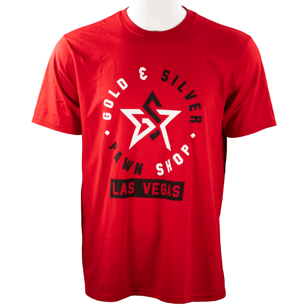 Gold & Silver Pawn Shop Las Vegas Star Logo T-Shirt G S Pawn Small Red