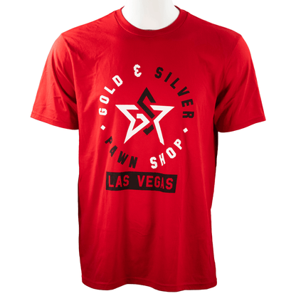 Gold & Silver Pawn Shop Las Vegas Star Logo T-Shirt G S Pawn Small Red