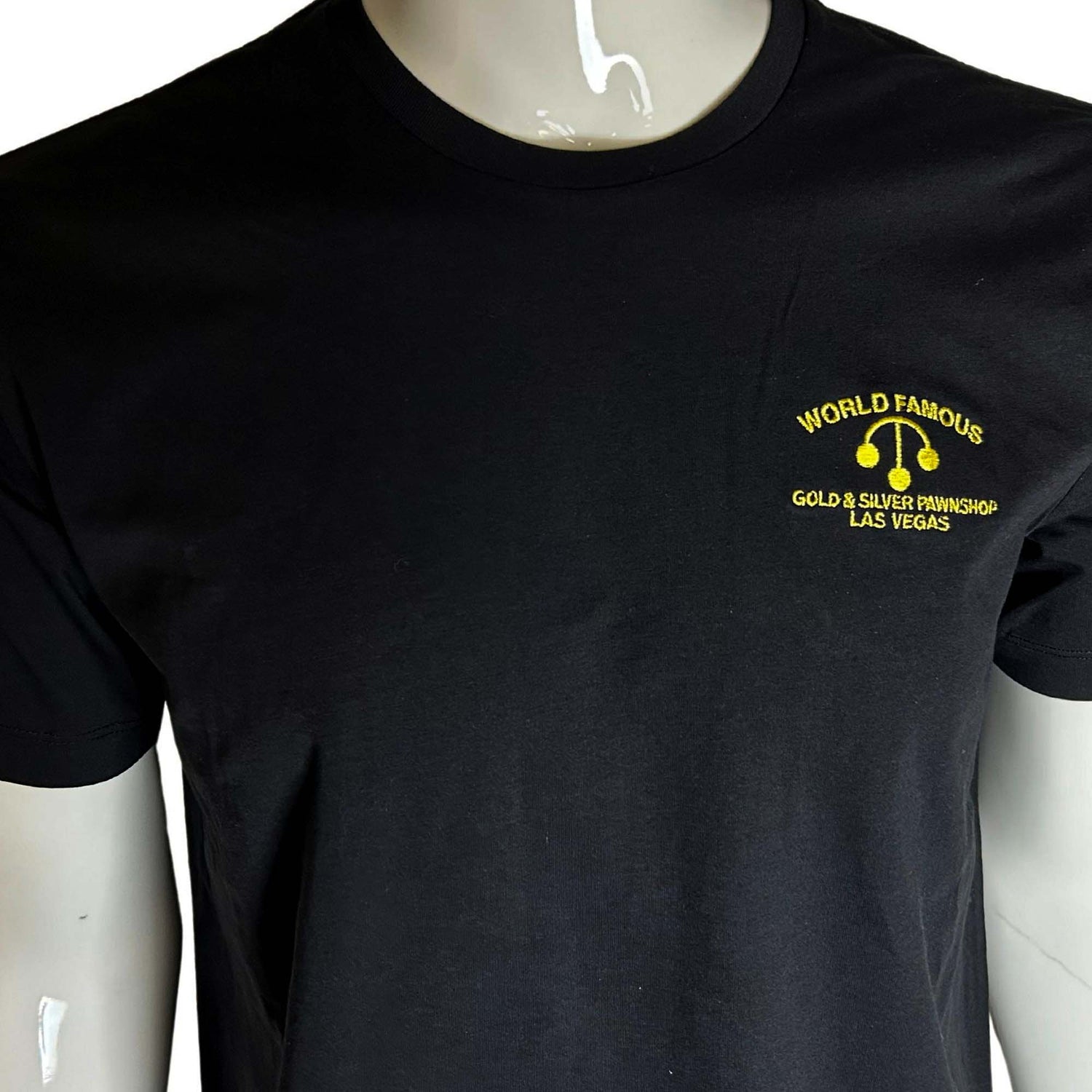 Gold & Silver Pawn Shop Round Neck T-Shirt Close View