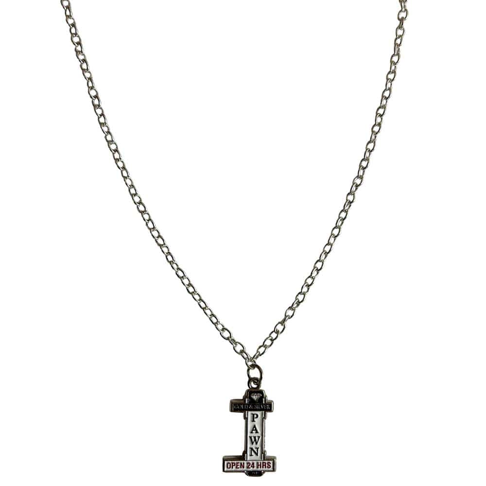 Gold & Silver Pawn Shop Sign Necklace Thumbnail