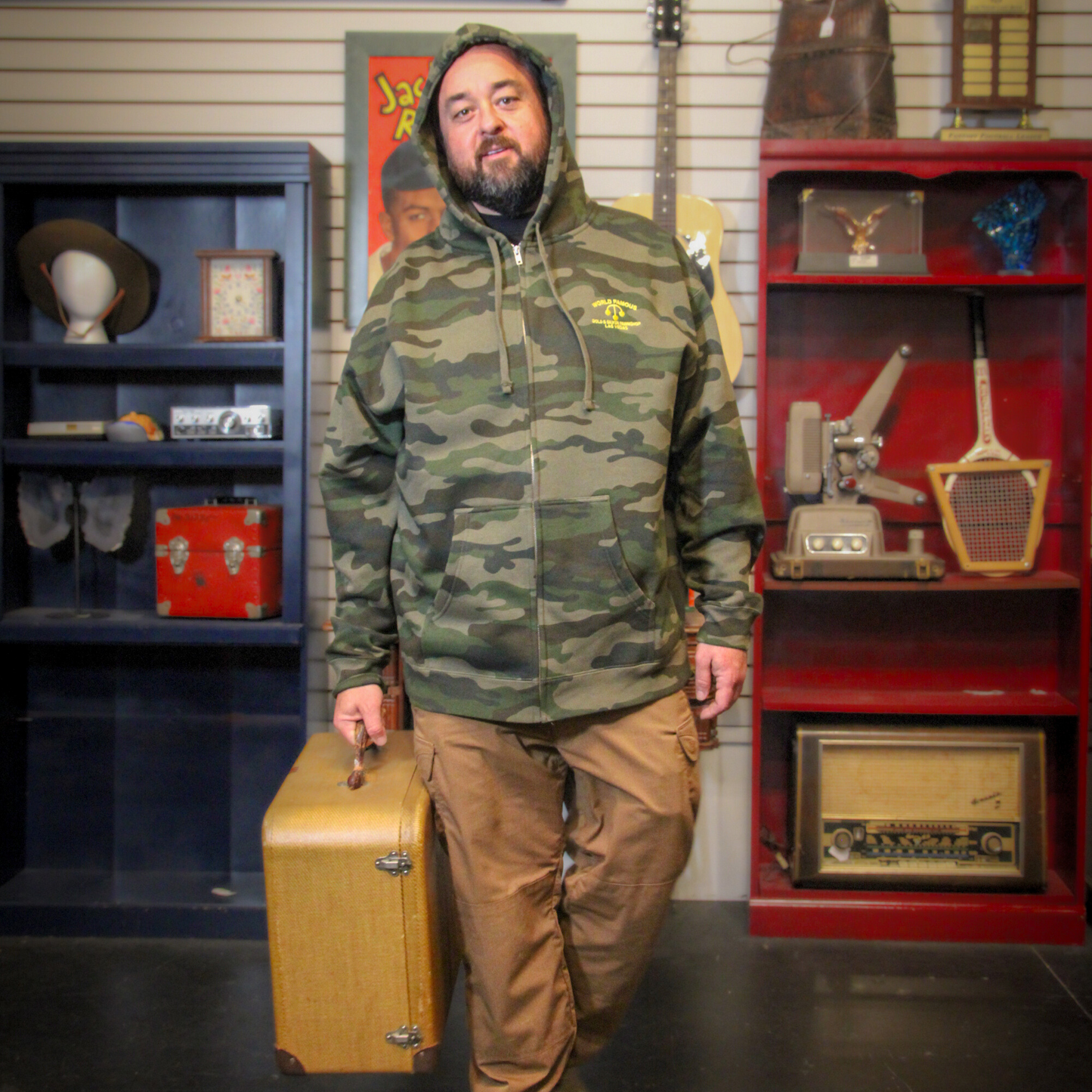 Gold & Silver Pawn Shop Zip-Up Camo Hoodie