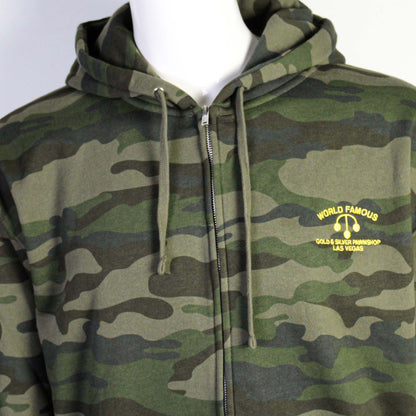 Gold & Silver Pawn Shop Zip-Up Camo Hoodie