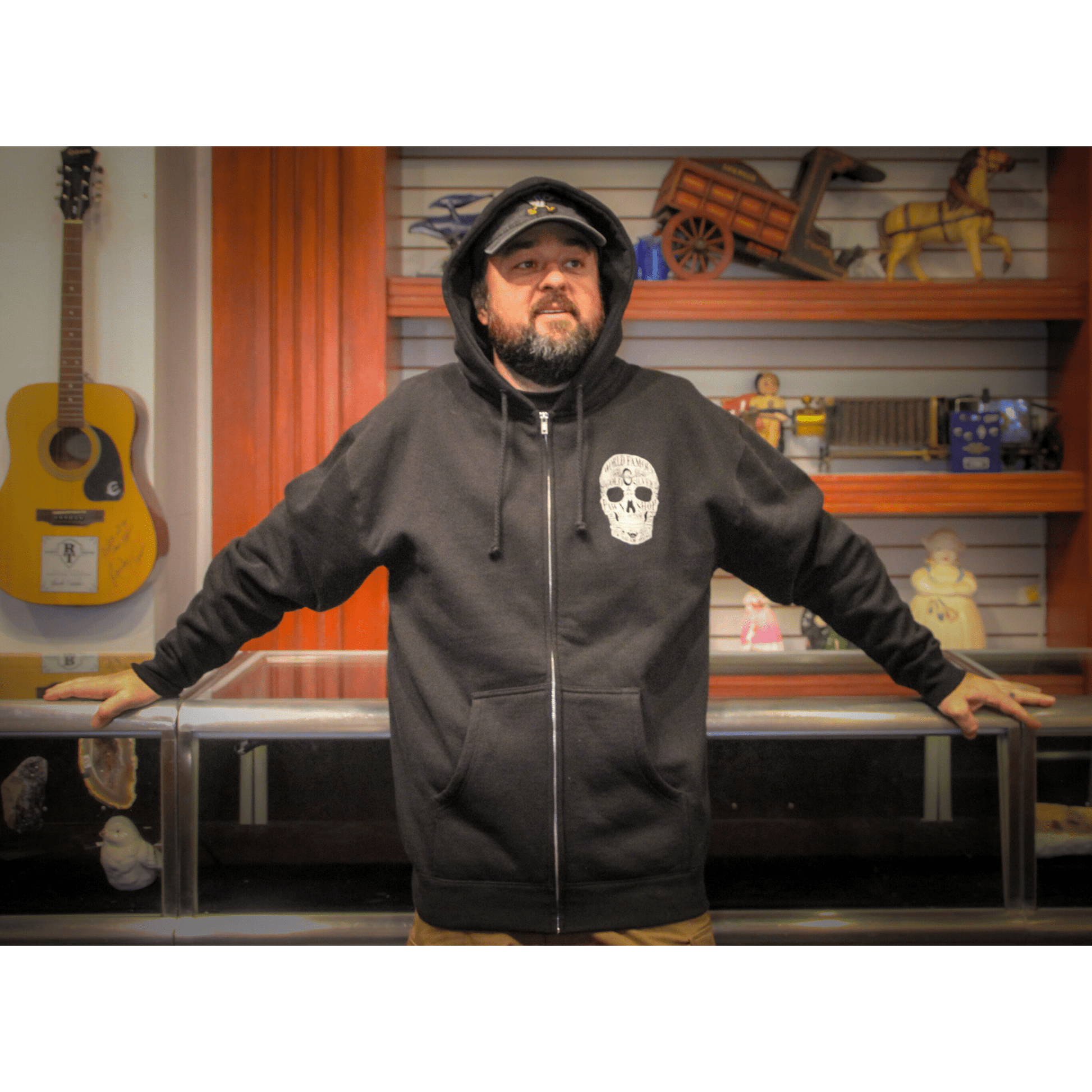 Gold & Silver Pawn Shop Zip-Up Skull Hoodie Chumlee Alt 2