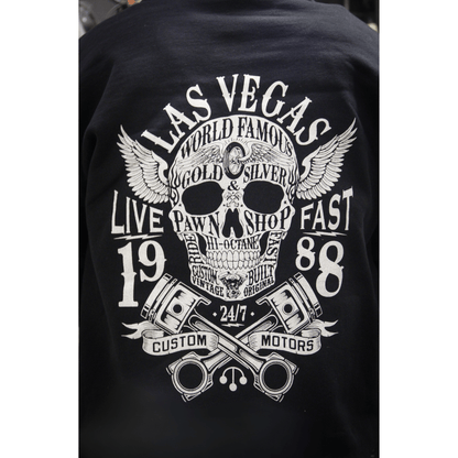 Gold & Silver Pawn Shop Zip-Up Skull Hoodie Rear Skull