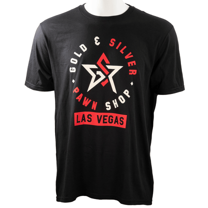 Gold & Silver Pawn Shop Las Vegas Star Logo T-Shirt G S Pawn Small Black
