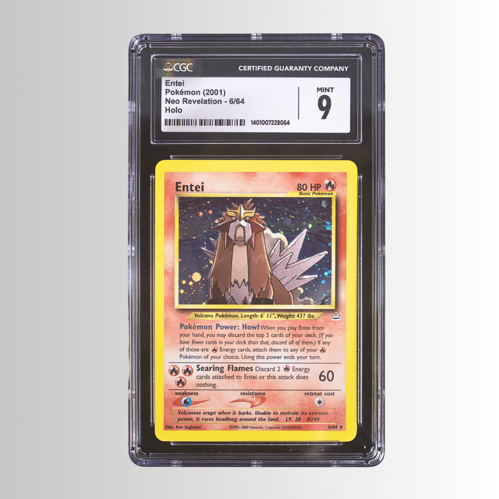 CGC Mint Grade 9 -  Entei Neo Revelation Holo Pokemon Card