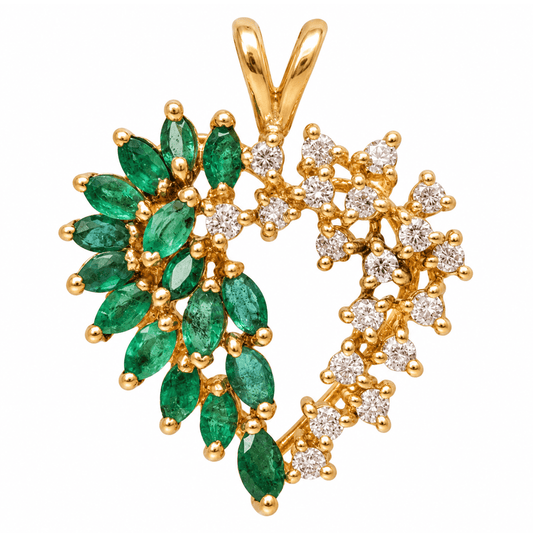 Green & Clear Gemstone Heart Pendant – 3.9g
Gold & Silver Pawn Shop