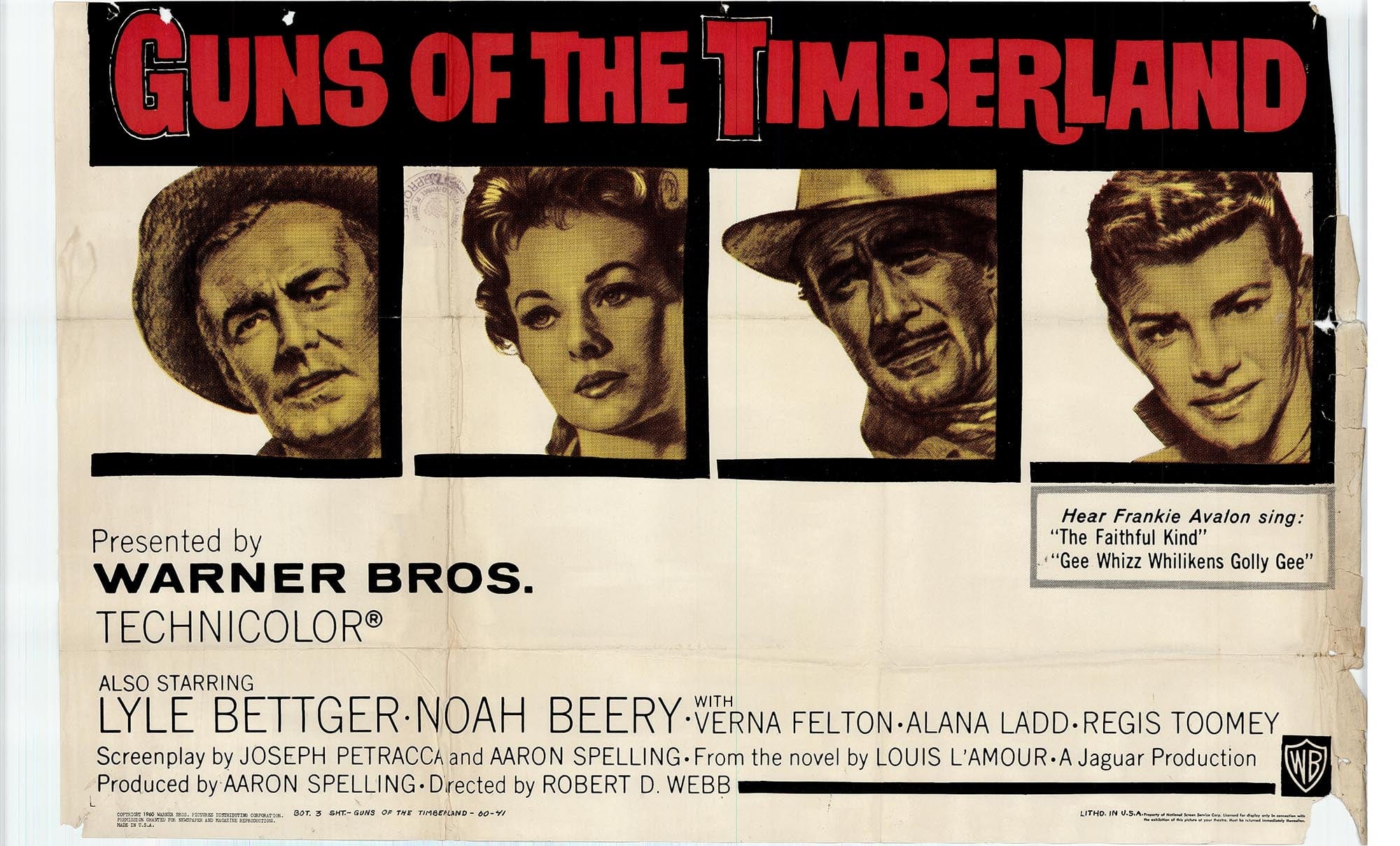 Guns of the Timberland: Original Three Sheet Movie Poster, 1960