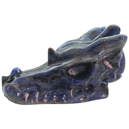 Hand Carved Dragon Head Art Gold & Silver Pawn Shop Sodalite